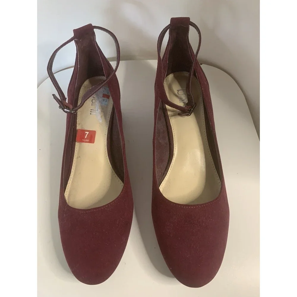 BAR III Women's Strappy Red Wine Shoes Size 7 (1359)